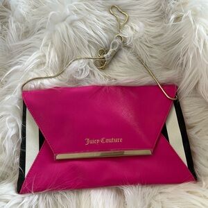 💕JUICY COUTURE MAKEUP CLUTCH w/ gold chain!